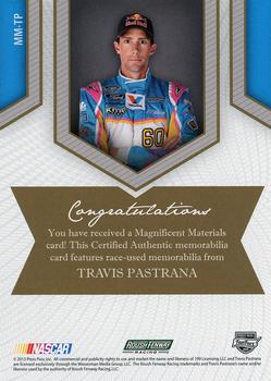 2013 Press Pass Fanfare - Magnificent Materials Dual Swatches #MM-TP Travis Pastrana Back