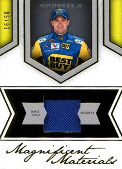 2013 Press Pass Fanfare - Magnificent Materials Gold #MM-RS Ricky Stenhouse Jr. Front