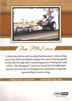 2013 Press Pass Legends #22 Tom McEwen Back