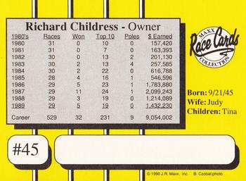 1991 Maxx Racing For Kids Special Edition #45 Richard Childress Back