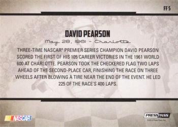 2013 Press Pass Legends - Famous Feats Blue #FF 5 David Pearson Back