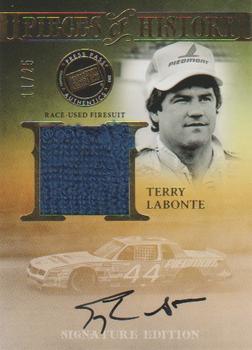 2013 Press Pass Legends - Pieces of History Signature Edition Gold #PSHE-TL Terry Labonte Front