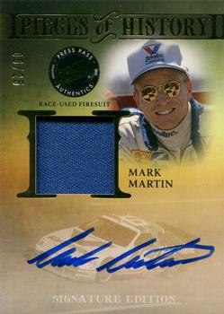 2013 Press Pass Legends - Pieces of History Signature Edition Gold #PSHE-MM Mark Martin Front