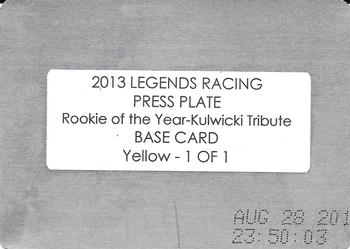2013 Press Pass Legends - Press Plates Yellow #56 Alan Kulwicki Back