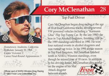 1993 Finish Line NHRA #28 Cory McClenathan Back