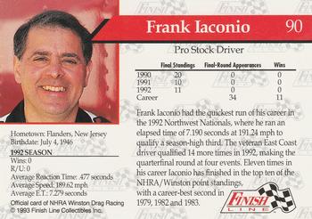 1993 Finish Line NHRA #90 Frank Iaconio Back
