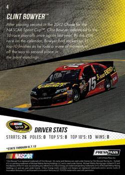 2014 Press Pass - Color Proofs Black #4 Clint Bowyer Back