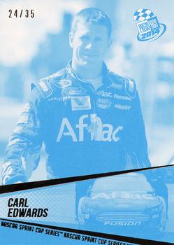 2014 Press Pass - Color Proofs Cyan #10 Carl Edwards Front