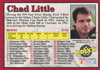 1992 Maxx Update (Red) #U10 Chad Little Back
