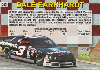 1995 Finish Line - Dale Earnhardt #DE3 Dale Earnhardt Back