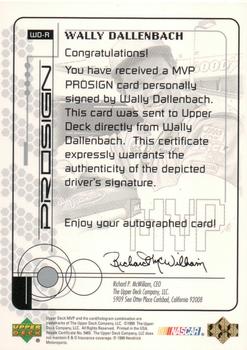 2000 SP Authentic - MVP Prosign #WD-R Wally Dallenbach Back