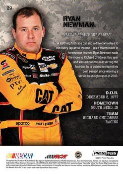 2014 Press Pass American Thunder - Color Proof Yellow #29 Ryan Newman Back