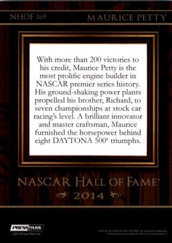 2014 Press Pass American Thunder - NASCAR Hall of Fame #NHOF 169 Maurice Petty Back