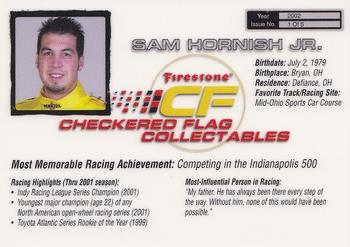 2002 Checkered Flag Collectables Firestone Racing #1 Sam Hornish Jr. Back