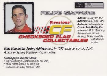 2002 Checkered Flag Collectables Firestone Racing #2 Felipe Giaffone Back