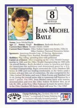 1991 Champs Hi Flyers #64 Jean-Michel Bayle Back