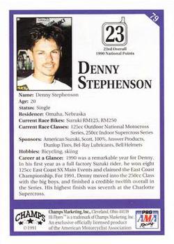 1991 Champs Hi Flyers #79 Denny Stephenson Back