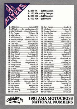 1991 Champs Hi Flyers #86 1991 AMA Motocross National Numbers Front