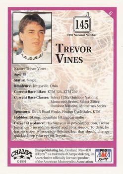 1991 Champs Hi Flyers #6 Trevor Vines Back