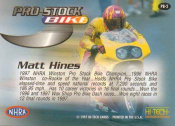 1997 Hi-Tech NHRA - Pro Stock Bike #PB-2 Matt Hines Back