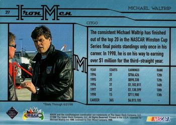 1998 Maxximum #21 Michael Waltrip Back