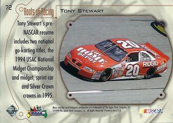 1999 Maxx #72 Tony Stewart Back