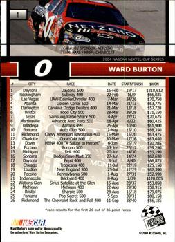 2005 Press Pass #1 Ward Burton Back
