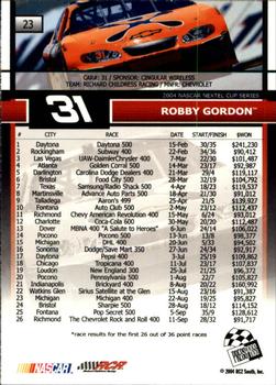 2005 Press Pass #23 Robby Gordon Back