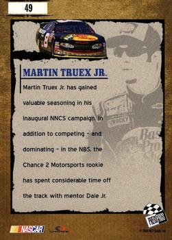 2005 Press Pass Optima #49 Martin Truex Jr. Back