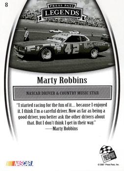 2007 Press Pass Legends #8 Marty Robbins Back