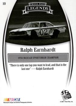 2007 Press Pass Legends #10 Ralph Earnhardt Back