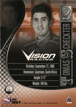 2007 Rittenhouse IRL #25 Tomas Scheckter Back