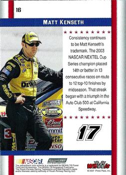 2007 Wheels American Thunder #16 Matt Kenseth Back