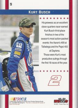 2007 Wheels American Thunder #5 Kurt Busch Back