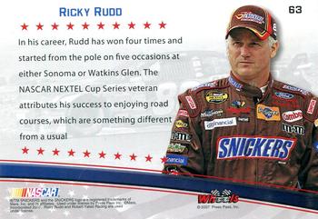 2007 Wheels American Thunder #63 Ricky Rudd Back
