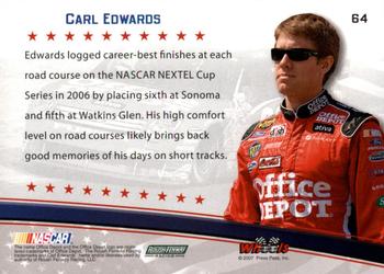 2007 Wheels American Thunder #64 Carl Edwards Back