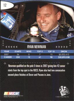 2008 Press Pass Eclipse #12 Ryan Newman Back
