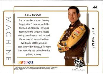 2008 Press Pass Premium #44 Kyle Busch's Car Back