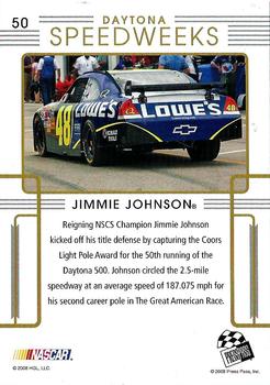 2008 Press Pass Premium #50 Jimmie Johnson Back