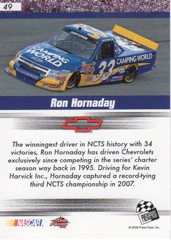 2008 Press Pass Speedway #49 Ron Hornaday Back