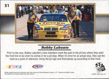 2008 Press Pass VIP #51 Bobby Labonte's Car Back