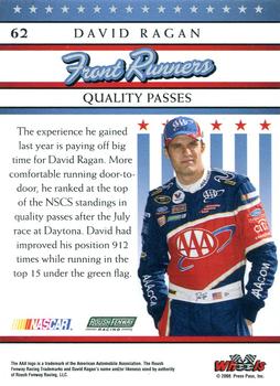 2008 Wheels American Thunder #62 David Ragan Back