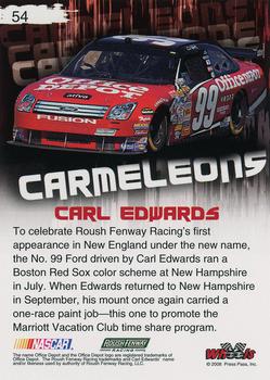 2008 Wheels High Gear #54 Carl Edwards' Car Back