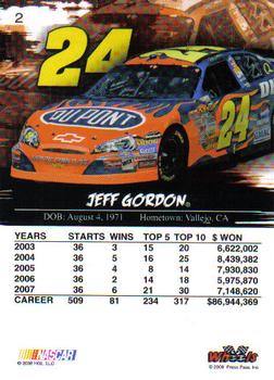 2008 Wheels High Gear #2 Jeff Gordon Back