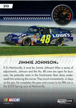2009 Press Pass #210 Jimmie Johnson's Car Back