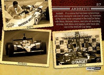 2009 Press Pass Legends #57 Mario Andretti / Michael Andretti / Marco Andretti Back