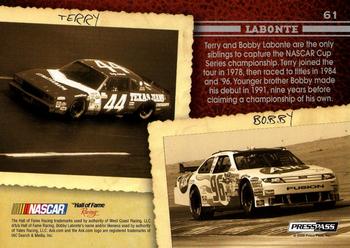 2009 Press Pass Legends #61 Terry Labonte / Bobby Labonte Back