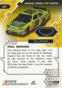 2009 Press Pass Stealth #24 Paul Menard Back