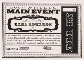 2009 Wheels Main Event #55 Carl Edwards Back