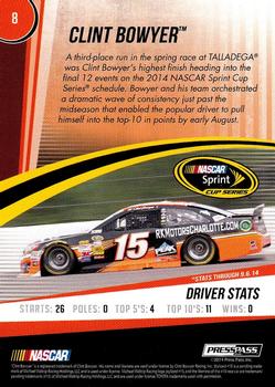 2015 Press Pass Cup Chase #8 Clint Bowyer Back